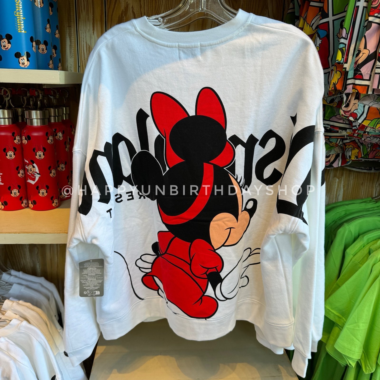 Custom Disney Parks Disneyland Minnie Mouse Sweatshirt HUkU7tQ2T Discount