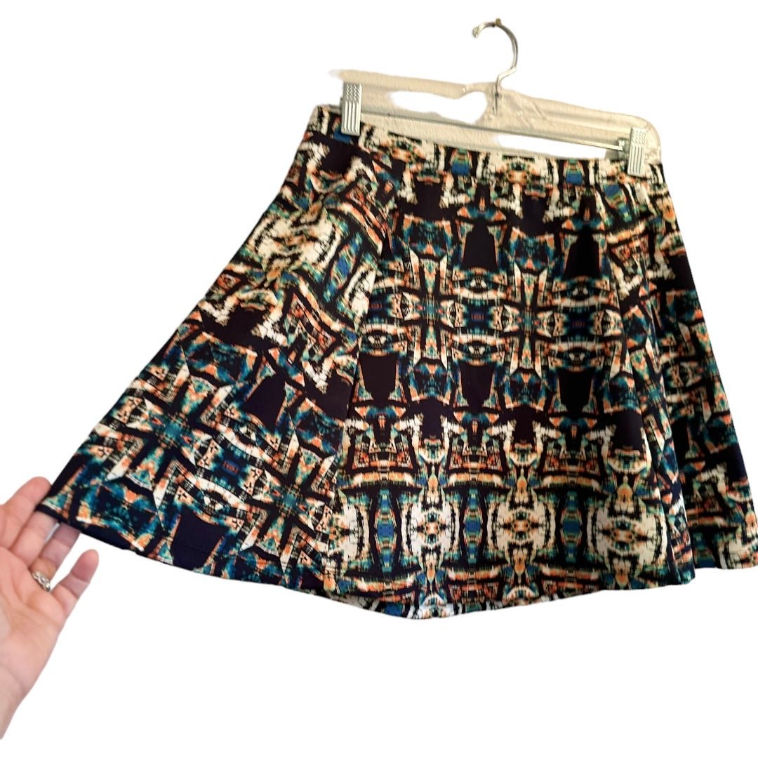 Great Lily Rose Southwestern Abstract Style Mini Skirt, Black, Teal, Cream, Large jLUvBj8es Buying Cheap