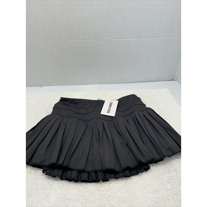good price Gold Hinge Boutique Women´s Black Pleated Tennis Skirt w/Shorts Under Size S New mAJtKHf8f for sale