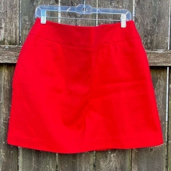 Authentic Loft Red Woven Mini Skirt NWT | 14 jlXprJgMW 