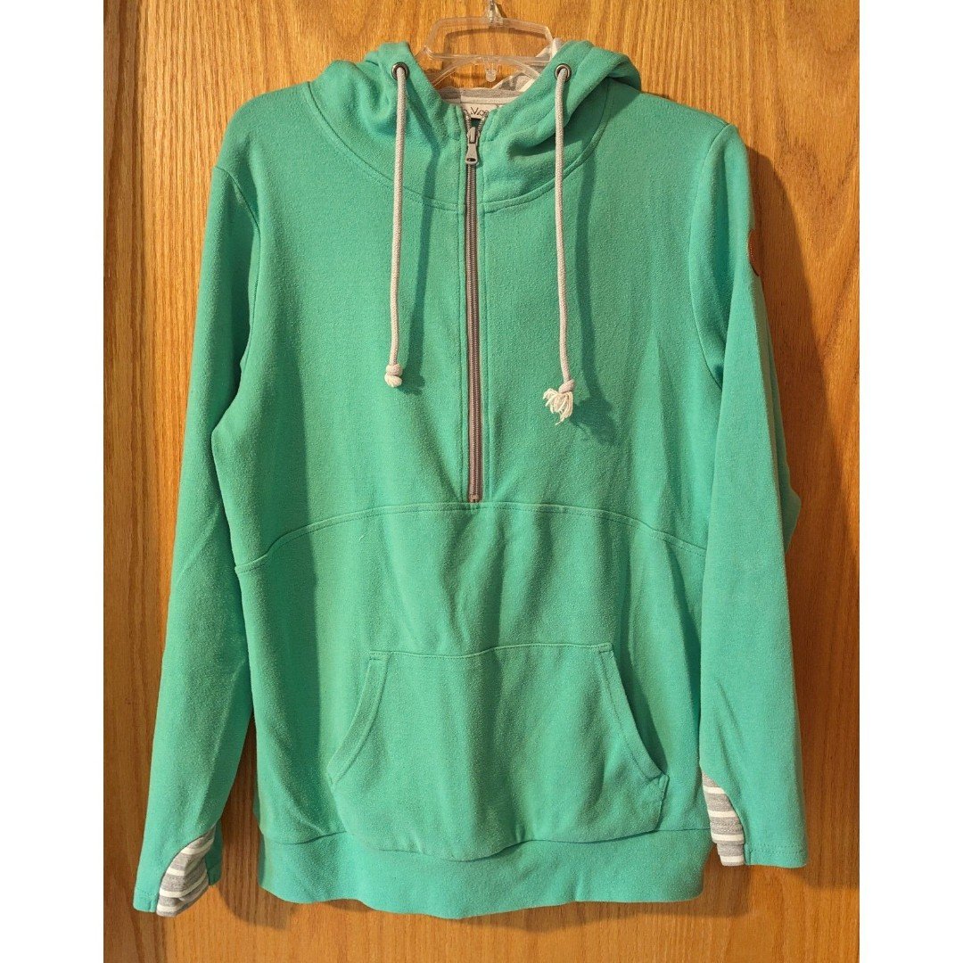 reasonable price Michelle Mae teal green 1/2 front zip 