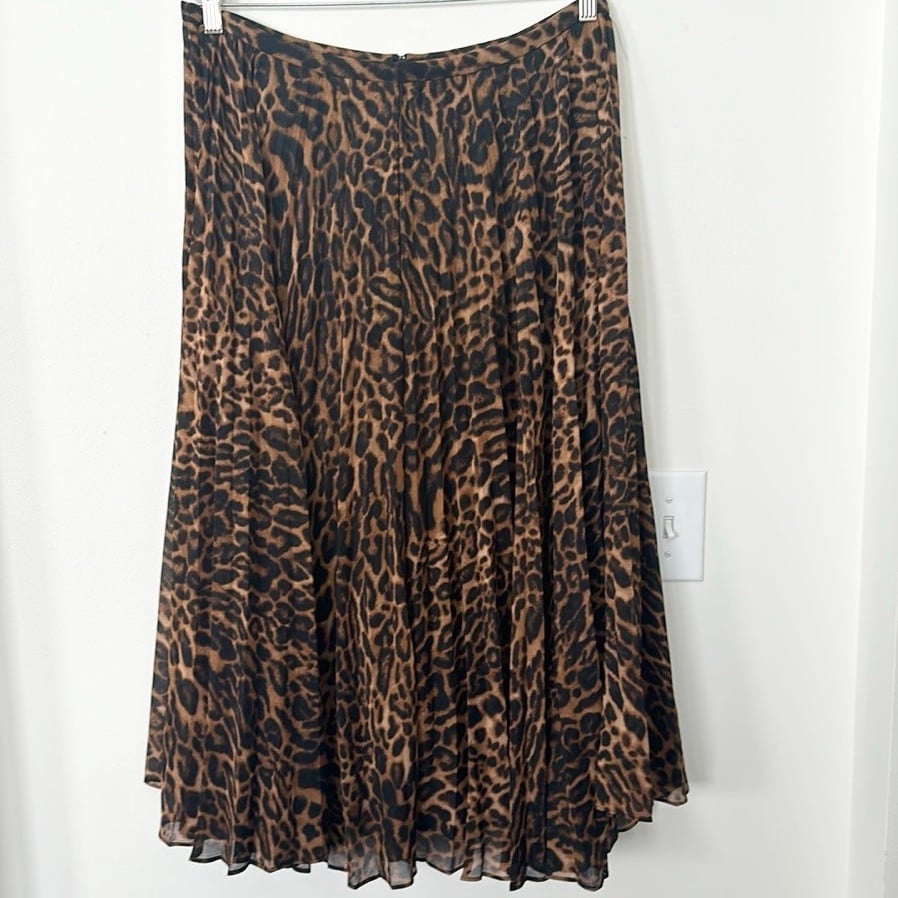 Authentic Ralph Lauren Black Label Chiffon Leopard Skirt 12 MrOQVpJsP Outlet Store