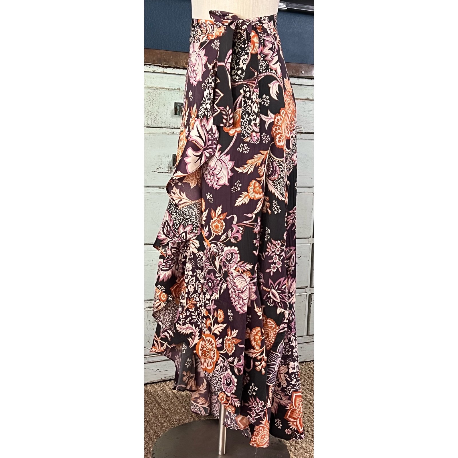 Discounted Anthropologie Floral Wrap Skirt XSP LqodFCbM4 Zero Profit 