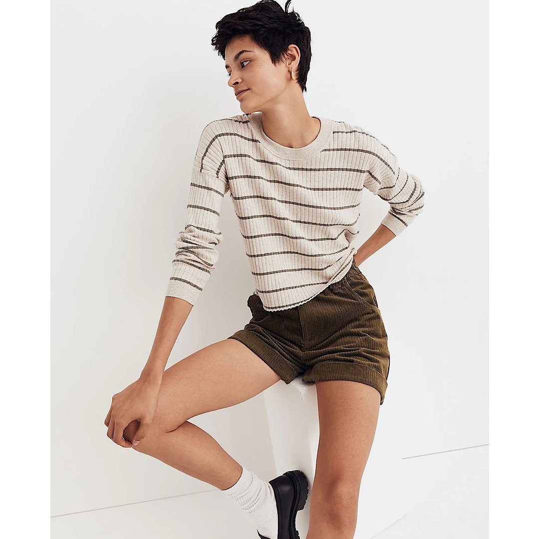 good price NWT Madewell Lawson Crop Pullover Sweater in Stripe piEQzpvGx online store