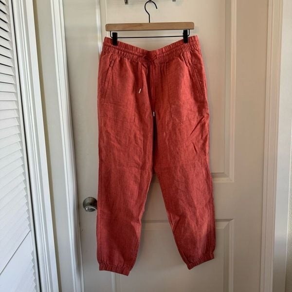 Gorgeous Athleta Retreat Linen Joggers in Soft Persimmo