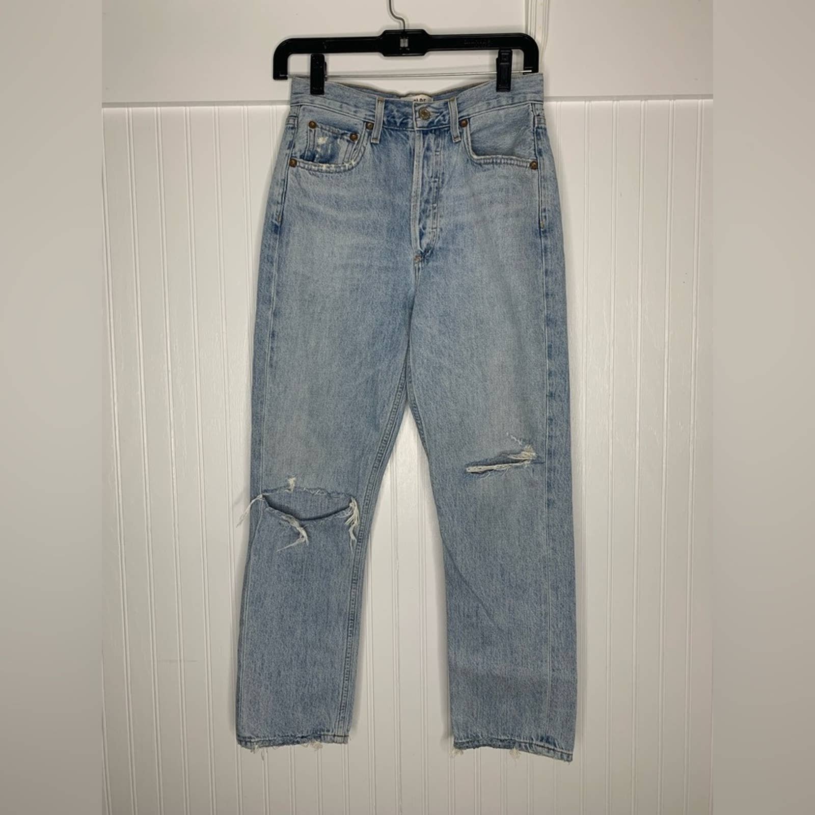 high discount Agolde Riley High Rise Straight Cropped Jeans in Blitz PiePIi5JO outlet online shop