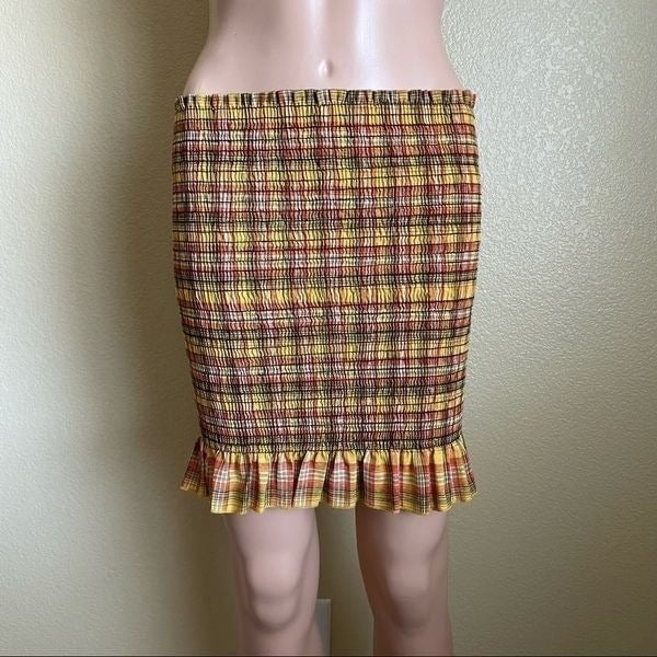 the Lowest price Emory Park Smocked Plaid Ruffle Skirt 