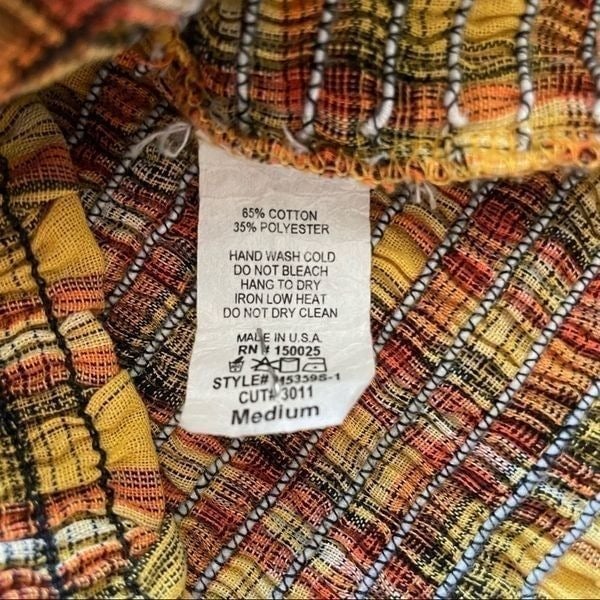 the Lowest price Emory Park Smocked Plaid Ruffle Skirt Mustard Yellow Size M MMwlPmJIA hot sale