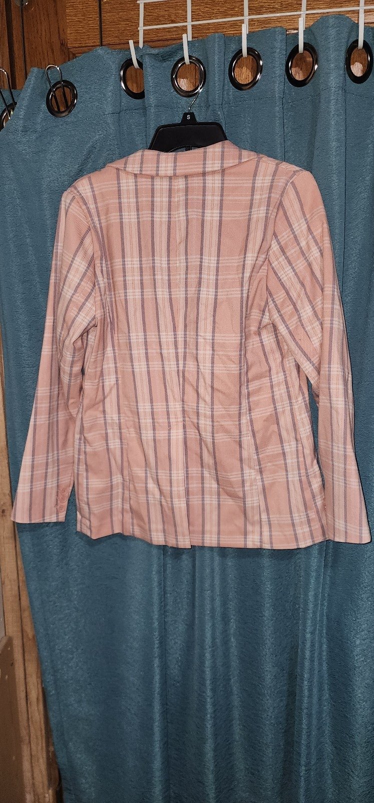 cheapest place to buy  LC Lauren Conrad Relaxed Pink Blazer  Plaid Stripe Long Sleeve Button Pockets fzB2kyBIQ Outlet Store