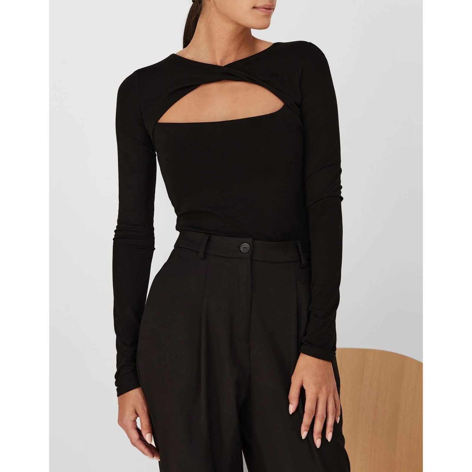large discount Marcella NYC Orion Top Black Cut Out Twi