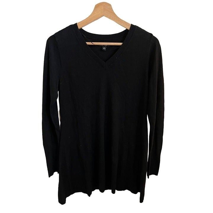 Wholesale price Apt. 9 Long Long Sleeve Top V-Neck Shirt Women´s Size Medium Black Sweater IiZ8R3fKK Discount