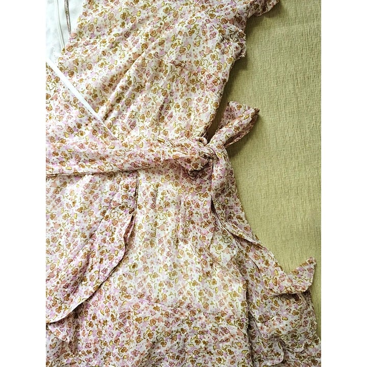large discount NWOT Altar´d State Floral Ruffle Dress Above The Knee Women´s Size L JrKYdTPn5 US Sale