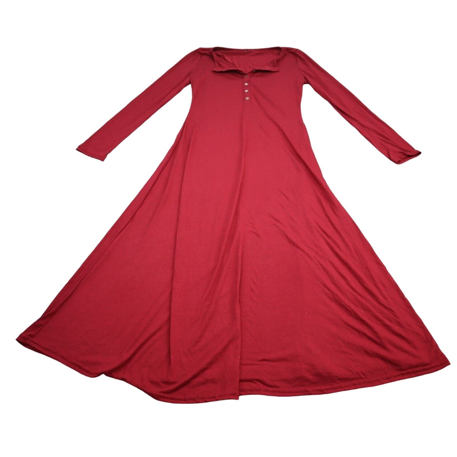 Popular Womens Dress Medium Red Lightweight Casual Long