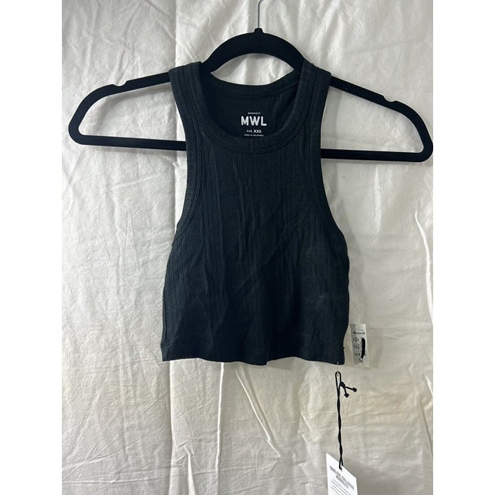 large selection Madewell $48 Variegated Rib Drop Top Lighthouse Black NJ129 Size XXS L4rbQDVr8 all for you