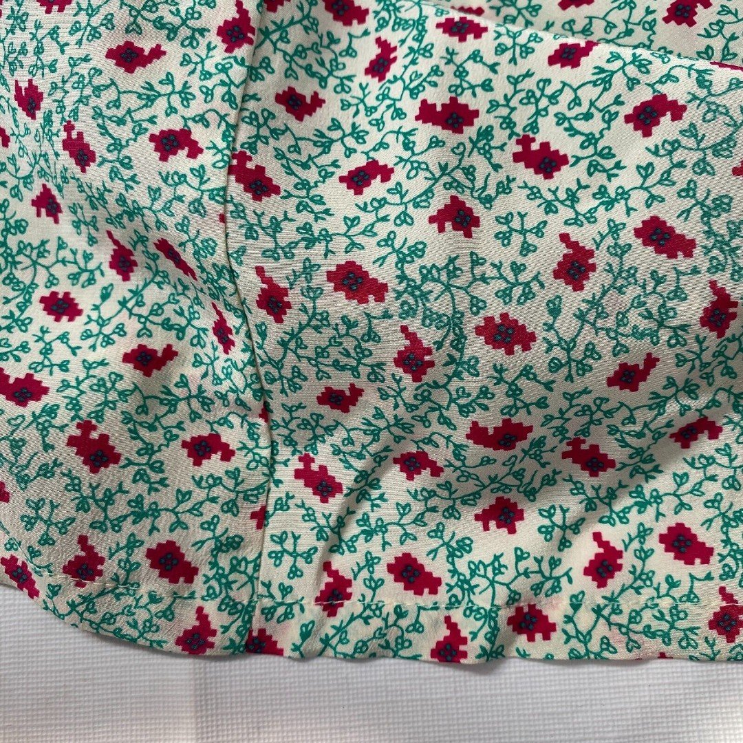 Popular Vtg Sandra Roth CiaoSport 100% Silk Green Floral Midi Skirt Women´s 6 Petite Owepxzyg7 New Style