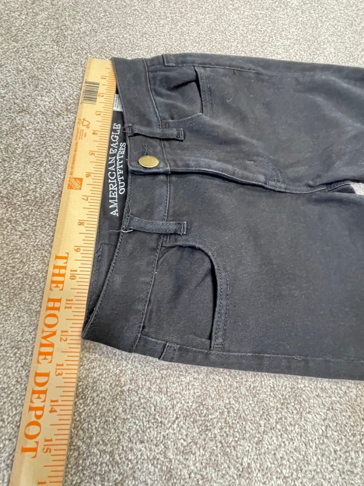 cheapest place to buy  American Eagle womens hi rise jegging jeans sz 0 extra Long black stretch denim mpUawUhOn Cheap