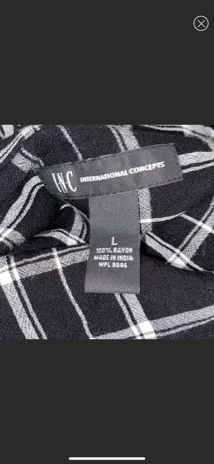 large discount INC International Concepts snap button western black & white top size large pDO05vdgm for sale