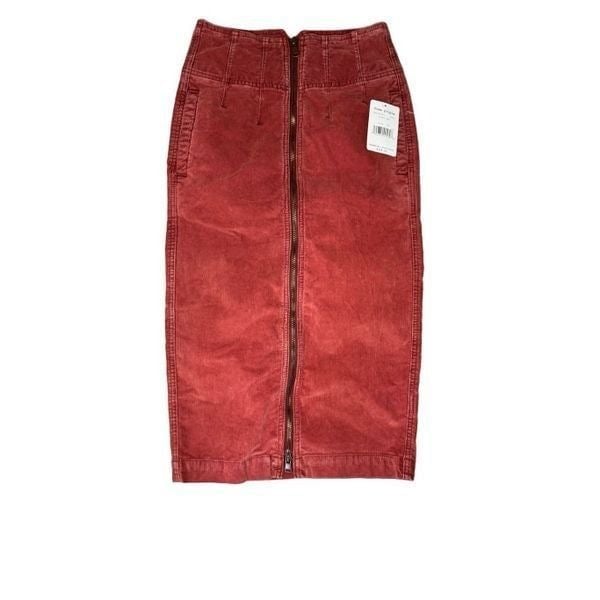 reasonable price Free People I Want It All Cord Midi Skirt NWT 24 ME4bLgZuK Store Online