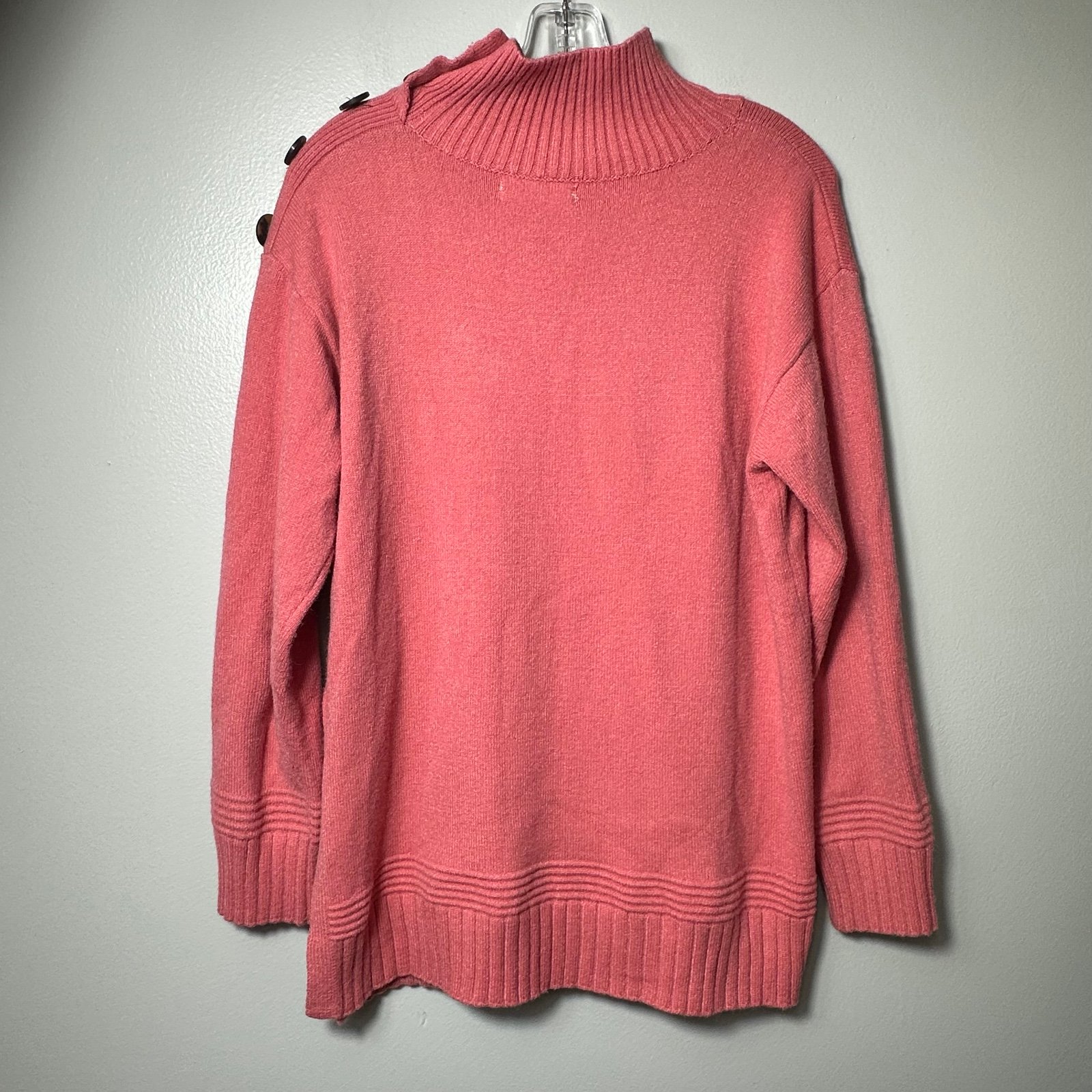 large discount Anthropologie Margarita Tunic Sweater Button Shoulder Coral Pink Pullover Small hMNuGaH4G Counter Genuine 
