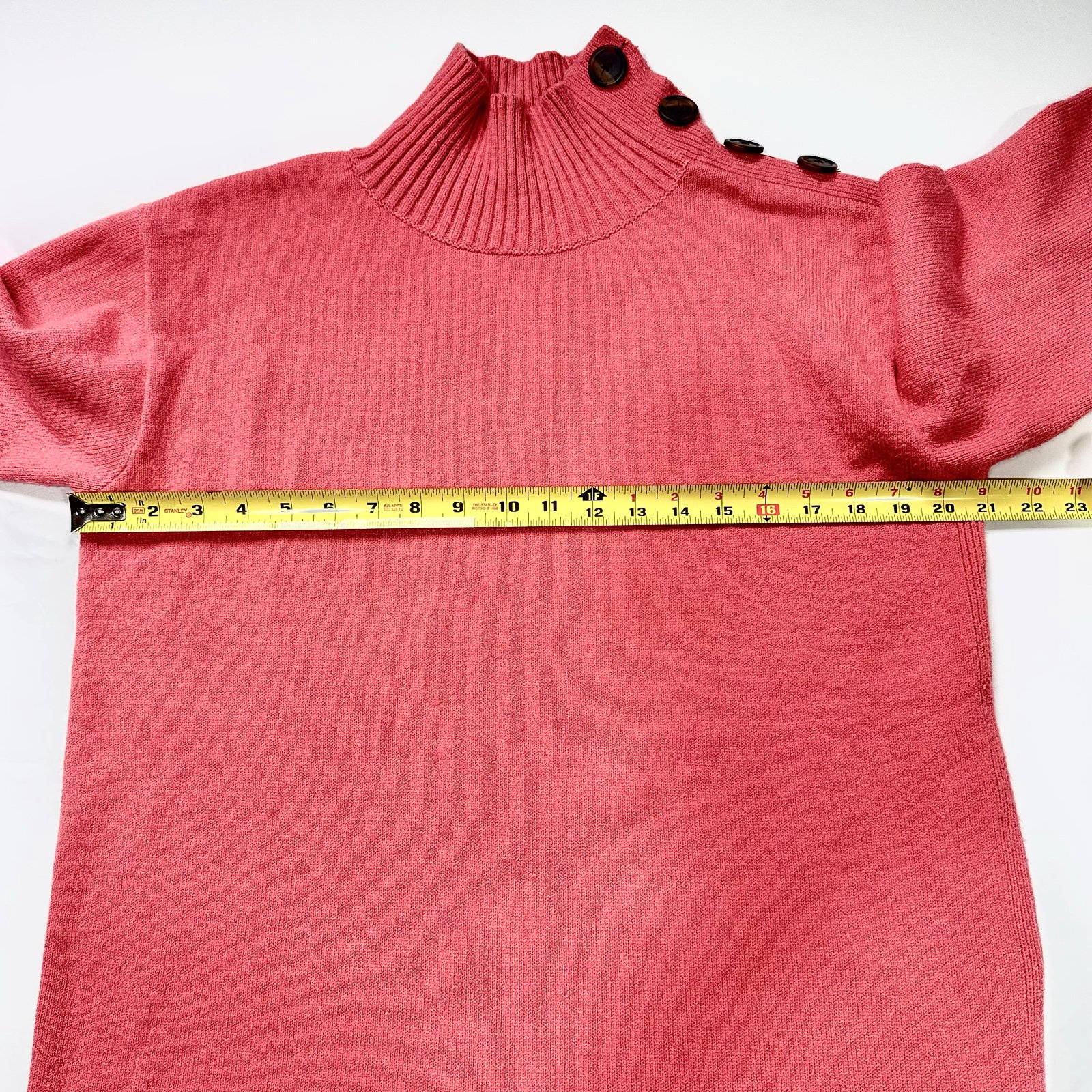 large discount Anthropologie Margarita Tunic Sweater Button Shoulder Coral Pink Pullover Small hMNuGaH4G Counter Genuine 