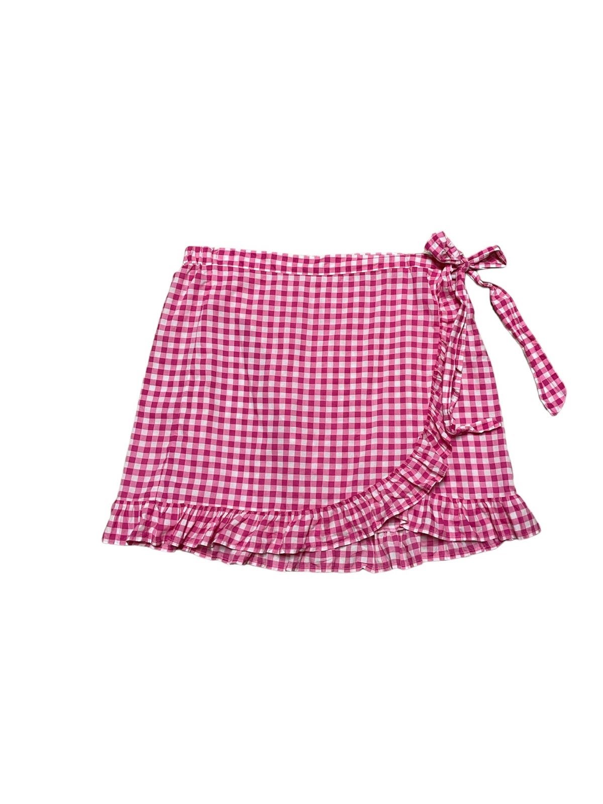 floor price J Crew Barbiecore Wrap Skirt Pink Gingham T