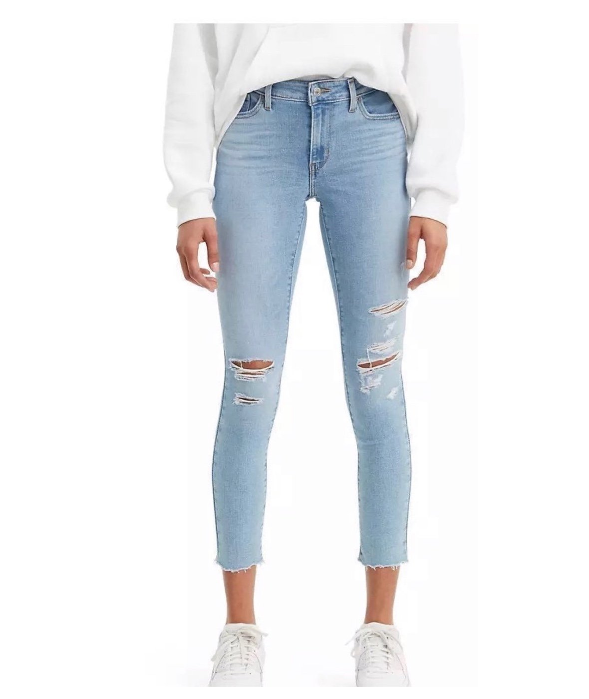 Amazing Levi’s Ripped Jeans NEW 711 Skinny Ankle Croppe