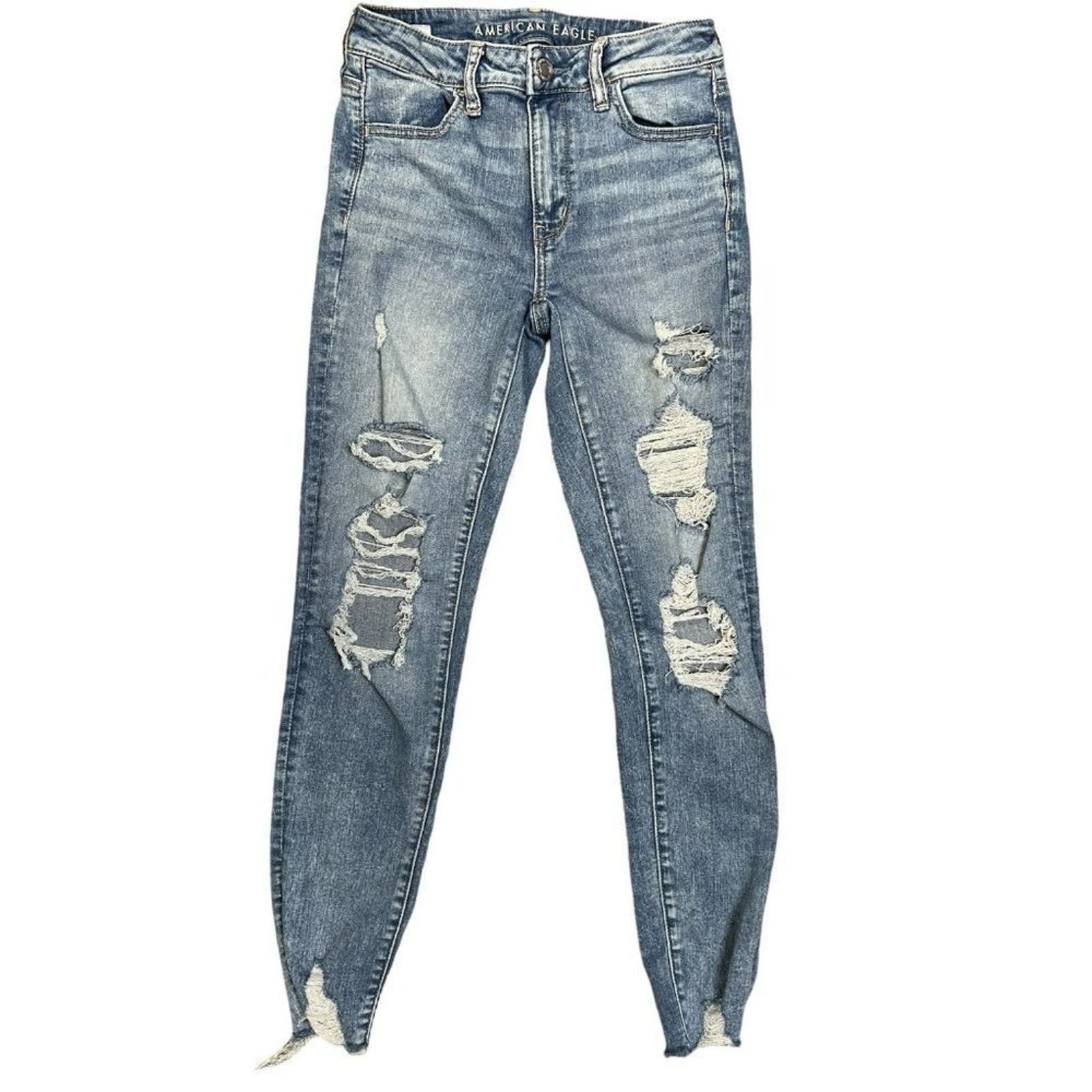 Popular American Eagle Hi-Rise Jegging Distressed Jeans Size 4 ouUNcQQGW Discount