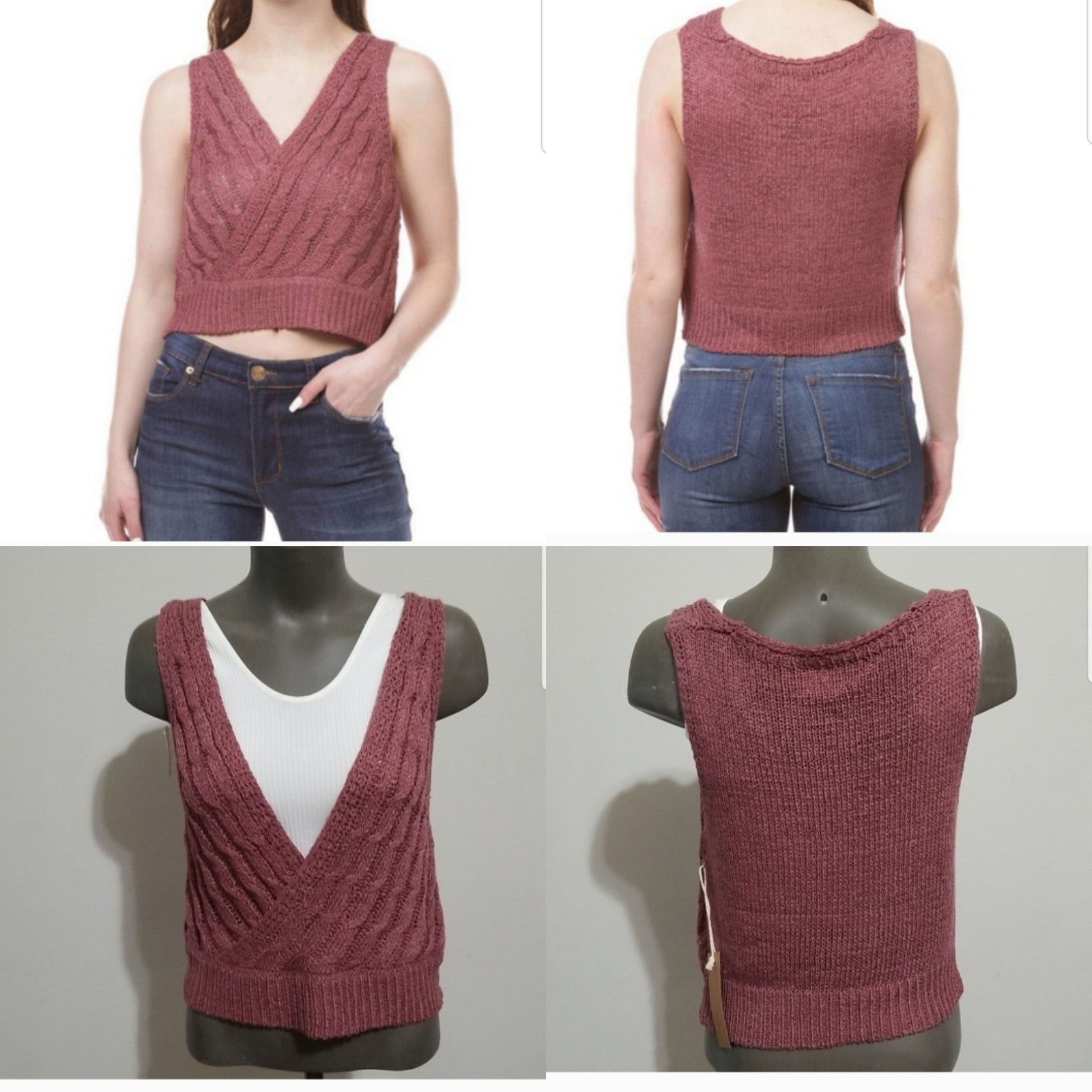 the Lowest price Sweater Tank in rose sz large G91CcuzW