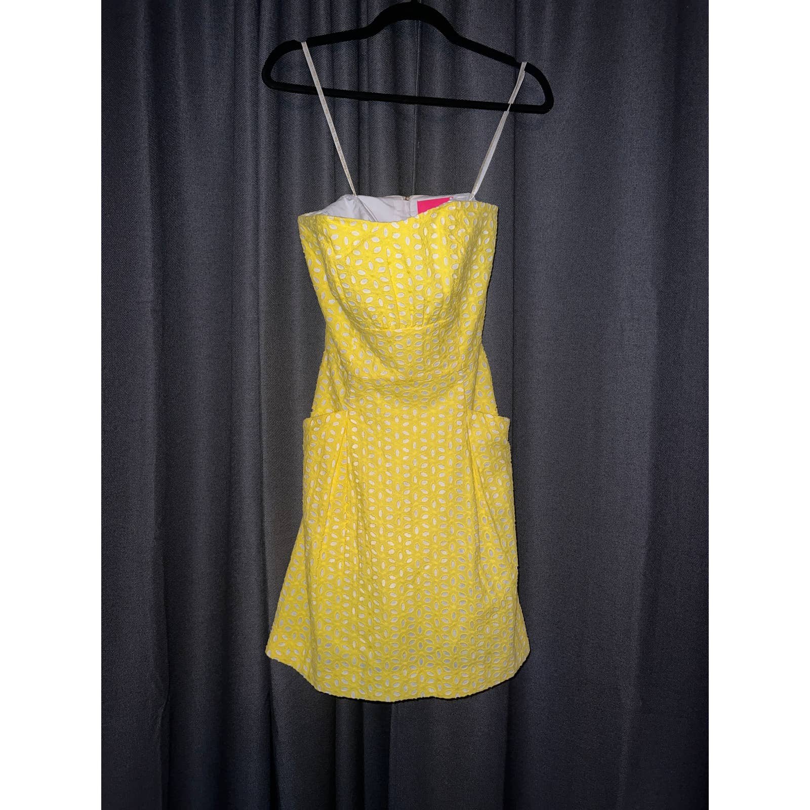 Affordable Lilly Pulitzer Eyelet Blossom Dress Yellow S