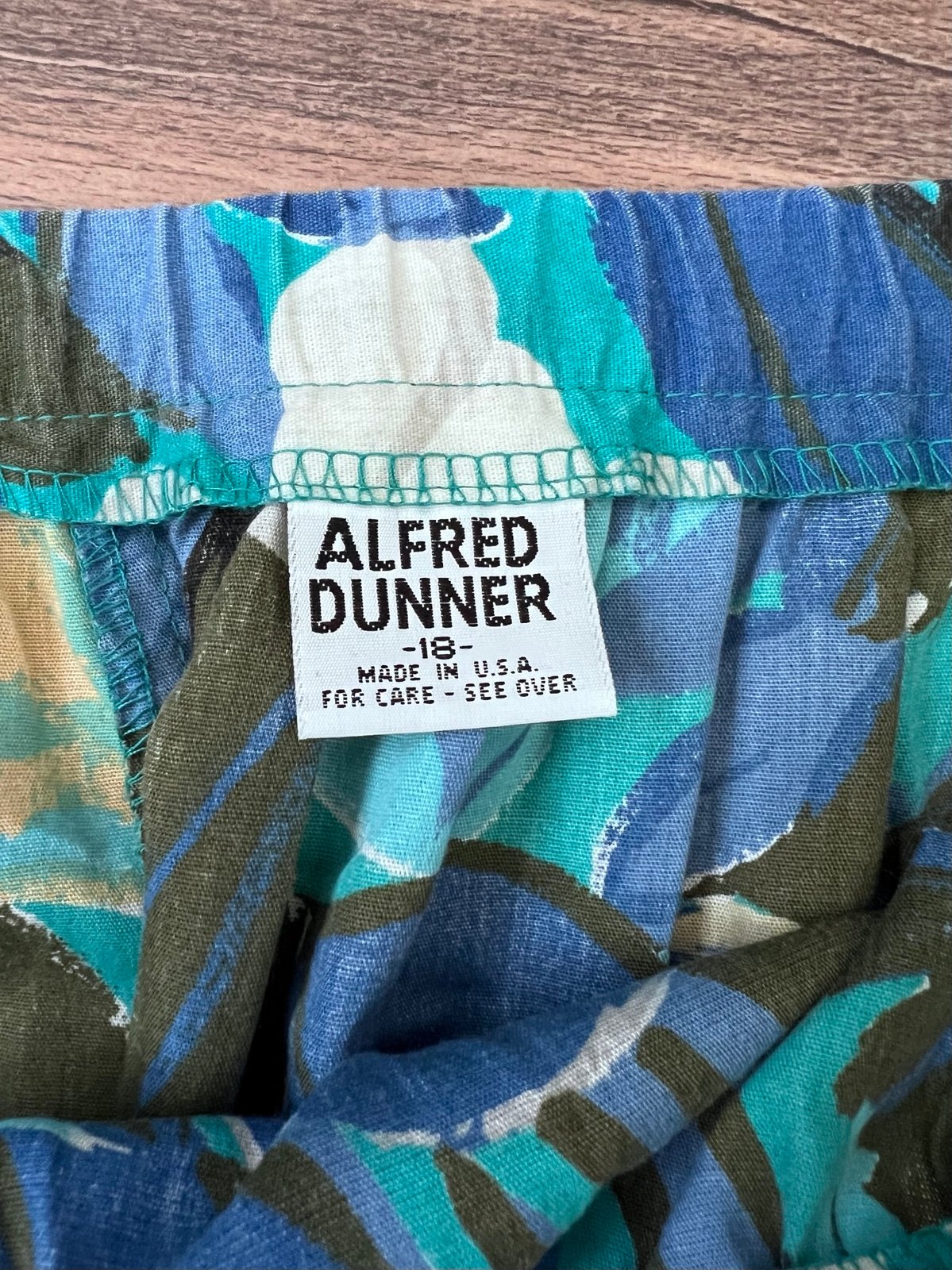 Popular Vintage Alfred Dunner Tropical Floral Maxi Skirt Blue White Size 18 HouZUd44d New Style