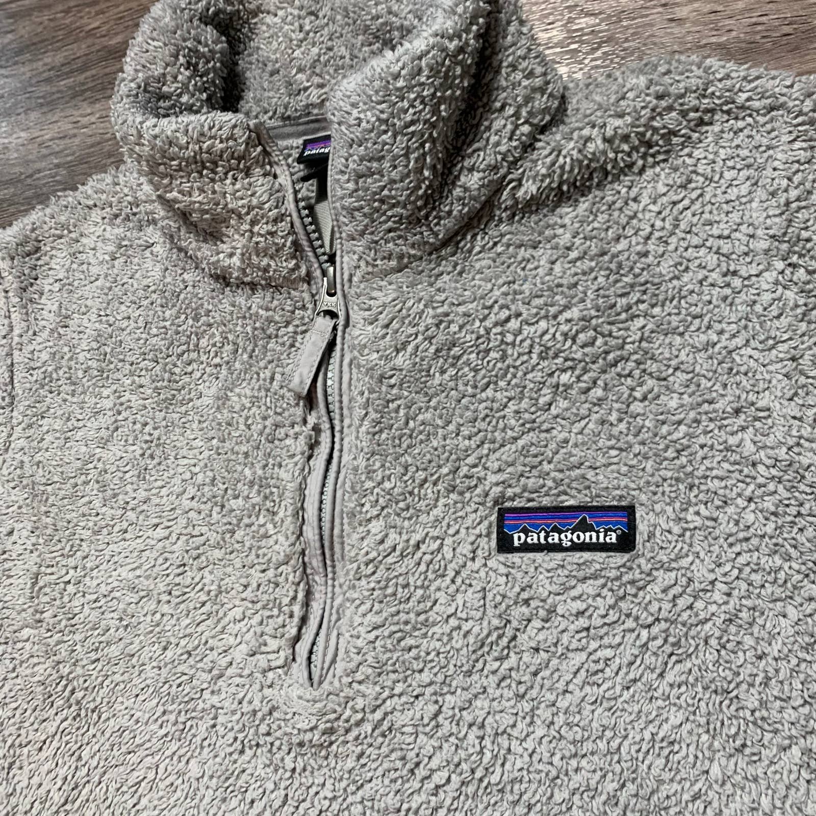 floor price Patagonia Women’s Los Gatos Fleece Pullover 1/4 Zip Gray Sherpa Jacket Size S Loz5vFEq2 Wholesale