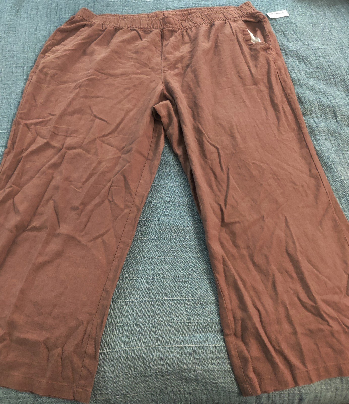 high discount Old Navy High Rise Wide Leg Brown Linen/Rayon Capris Women´s XXL New With Tags nwRyAKcnx all for you