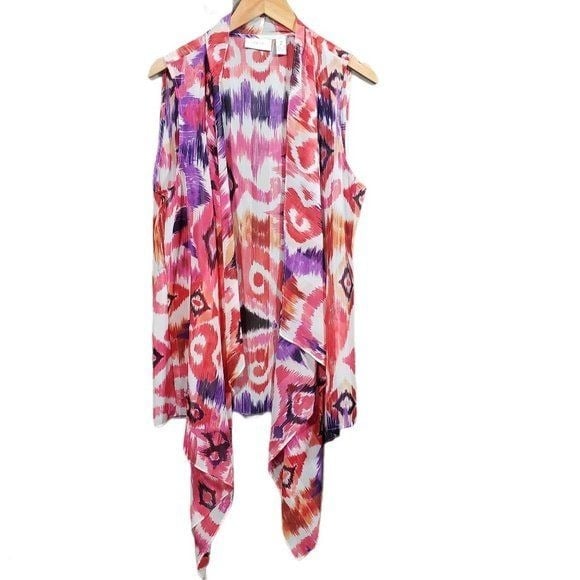 Gorgeous Chico´s sleeveless open front kimono styl