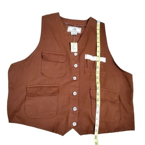 reasonable price Outback Rider Womens Brown Vintage Pocket Vest Size Large lh5WoxE8m hot sale