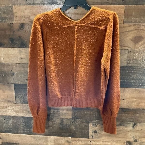 Stylish Free People Sweater Reverie Cropped V-Neck Burnt Butter Rust Brown Women XS IrVdtm0gm well sale