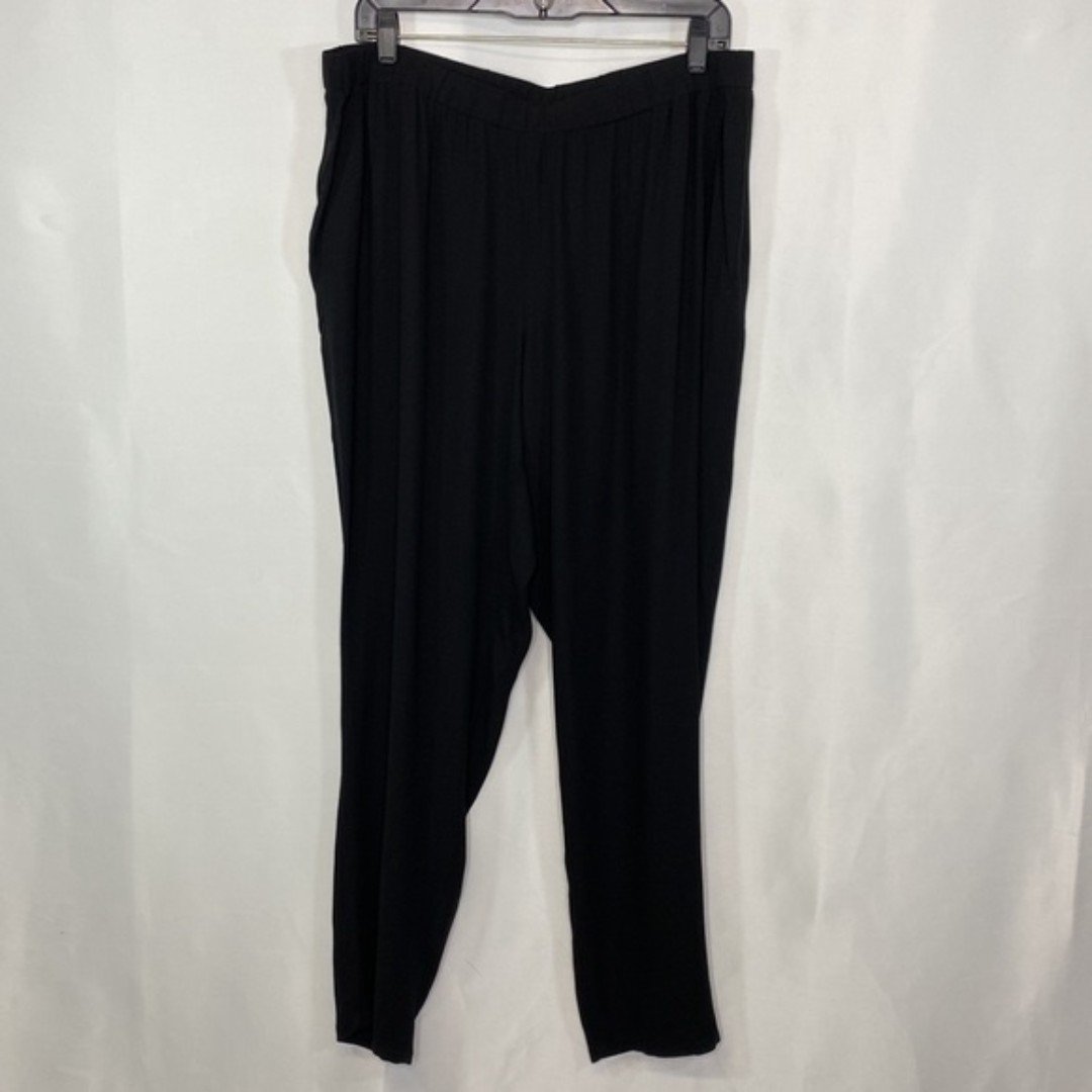 good price Eileen Fisher Silk Georgette Luna Slouchy Ankle Pant Size L OCeN5hj0y just for you