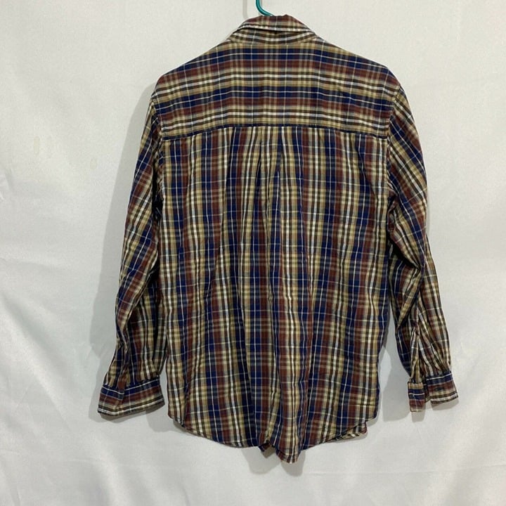 floor price Erika & Co. Womens Multicolor Plaid Long Sleeves Button Front Shirt Size Large NtpAPwKZM Wholesale