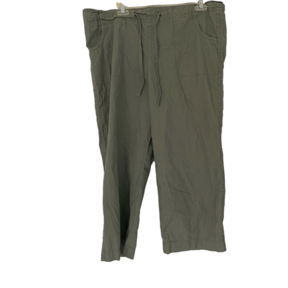 reasonable price CHEROKEE capri pants green loose fit Medium I8k5scyeq Factory Price