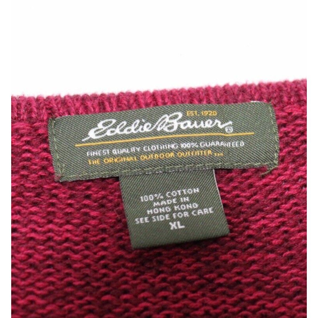 Classic Eddie Bauer Women´s XL Red Henley Pullover Cotton Knit Sweater - Comfort Outdoor naWAvLvUQ Zero Profit 