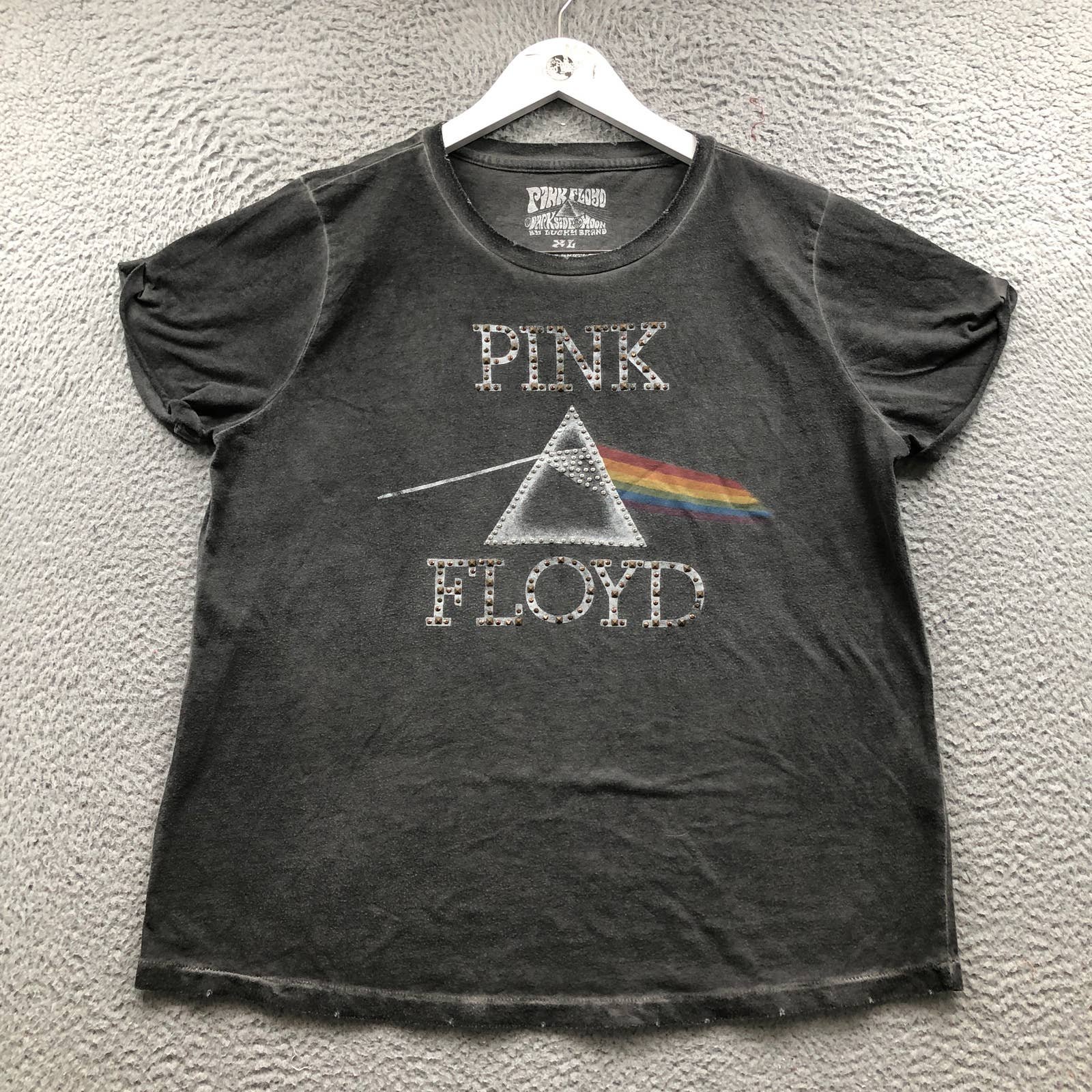 Gorgeous Pink Floyd The Dark Side Of The Moon T-Shirt Womens XL Short Sleeve Graphic Gray HdkX9vDGT Online Shop