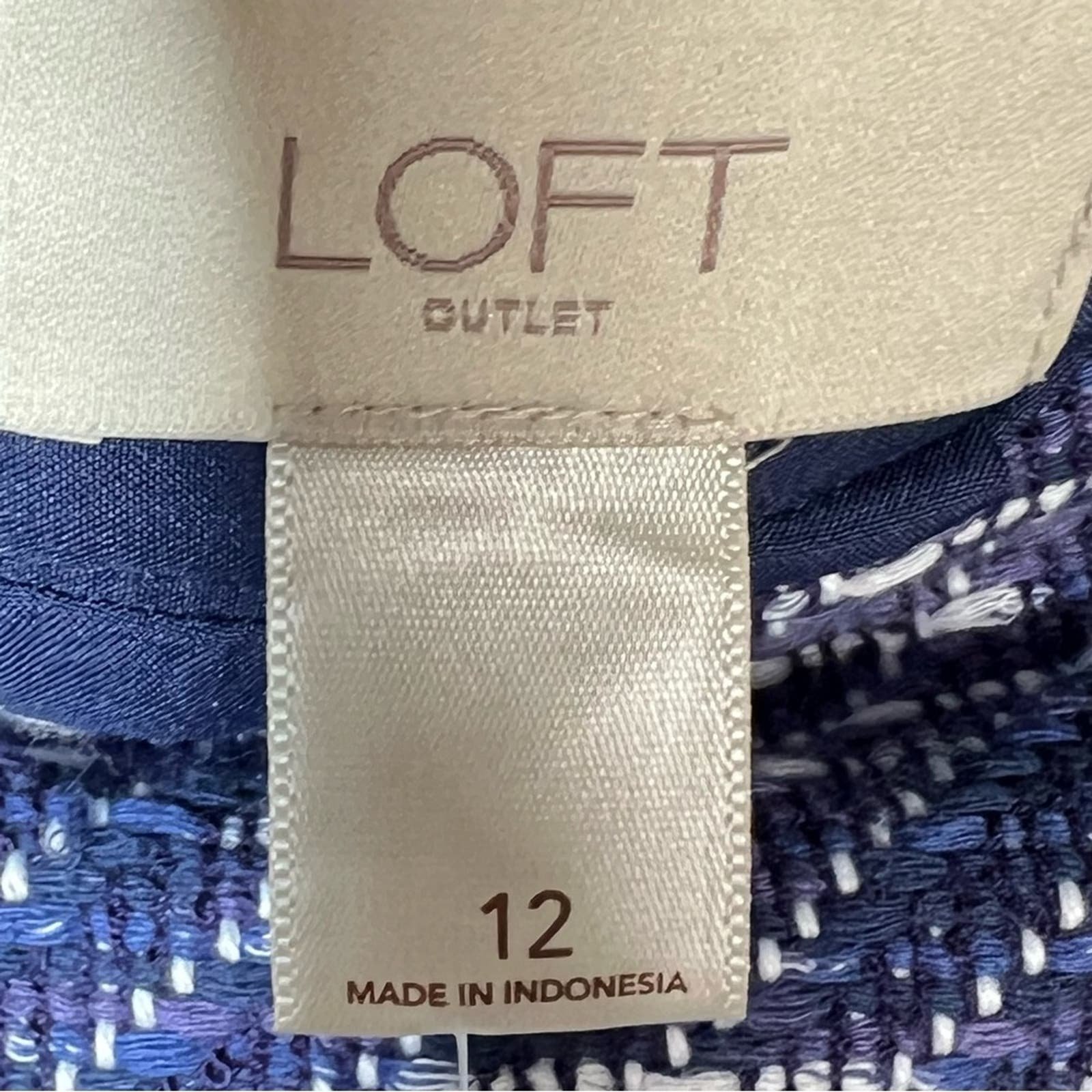 Stylish NWT Loft blue tweed A-line casual skirt size 12 B51 Lu4uBFGqn on sale