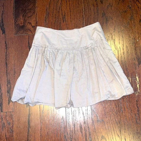 Factory Direct  BANANA REPUBLIC Women’s Gray Cotton Smocked Front A-Line Mini Skirt Size 6 lYooTj0G9 hot sale