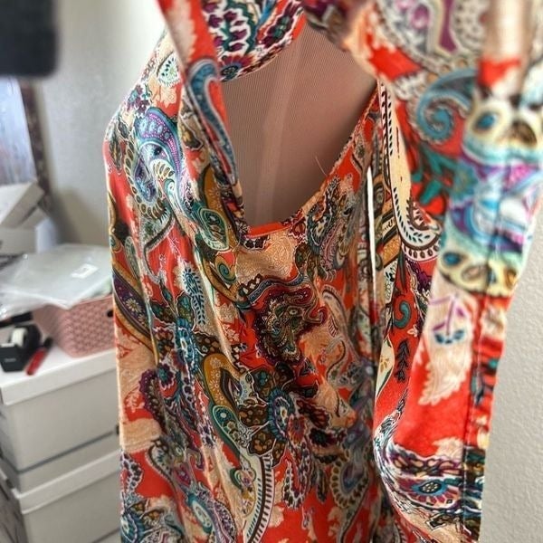 Personality Coco + Carmen multi-color paisley print tunic size S/M Hy5TDrBfv just buy it