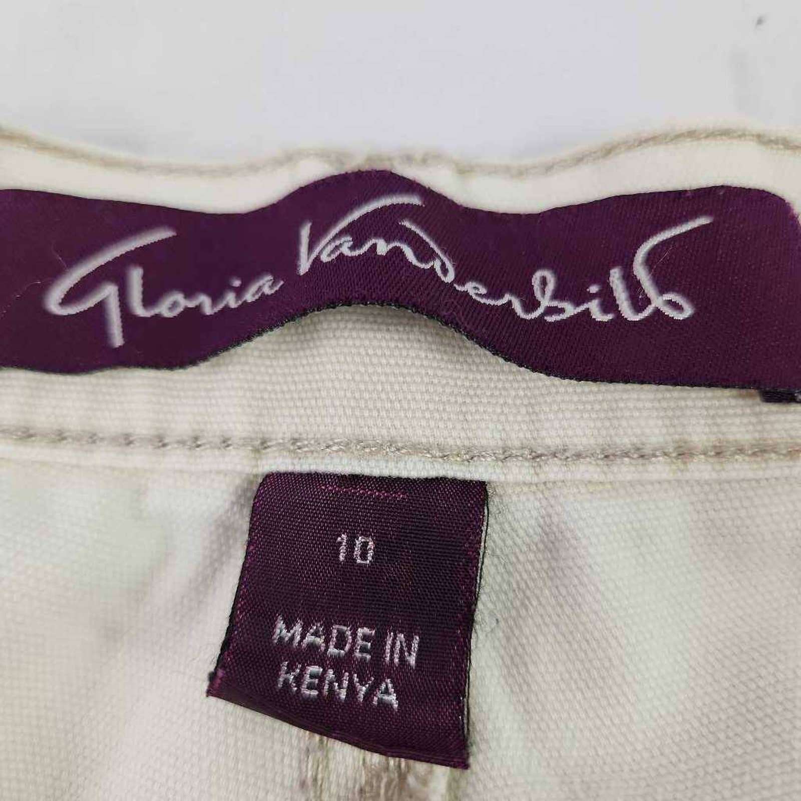 the Lowest price Gloria Vanderbilt Womens Capri Pants Beige Pockets Twill Cropped Khaki Summer 10 JiLGkjt4h Fashion