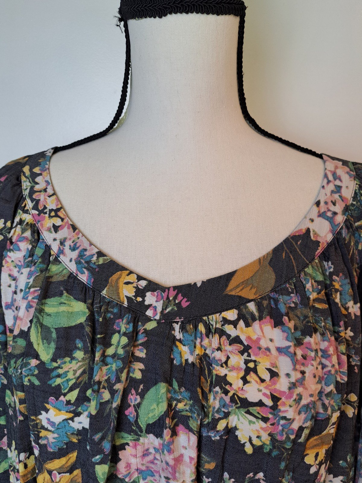 Stylish Lauren conrad XL ditzy floral charcoal gray peasant baloon sleeve blouse oF8MevW5H Buying Cheap