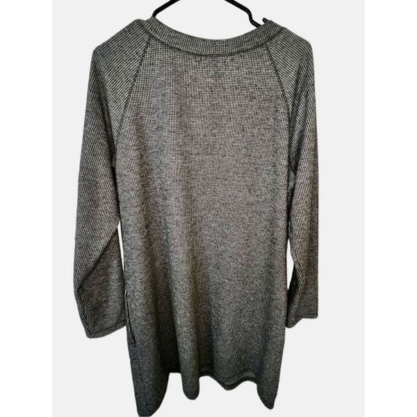 reasonable price Max Studio Long Sleeve Black and White Sweater Dress hq8orqnB7 Hot Sale