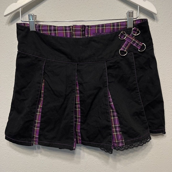 Exclusive TRIPP NYC Plaid Pleated Mini Skirt Size Medium Straps FRqmLSots Novel 