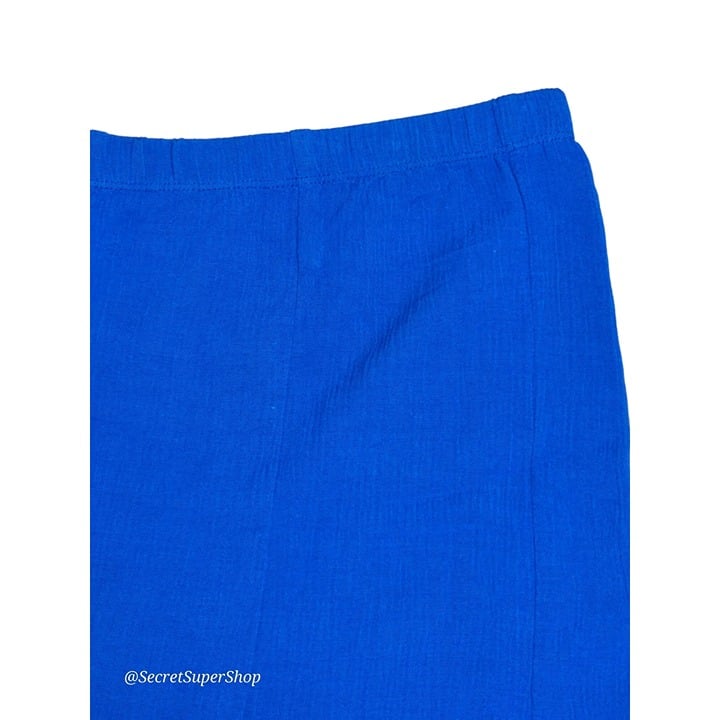 Perfect Susan Graver Women´s Skirt XL Royal Blue Midi A Line Pull-On Elastic Waist Gauze OgMWeYG2c Counter Genuine 