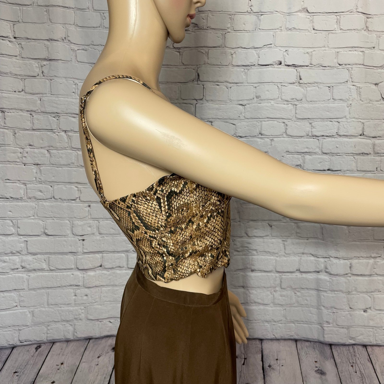 Fashion NWT New Zara Snake Print Crop Top Corset Size S LdRkPyh7D Fashion