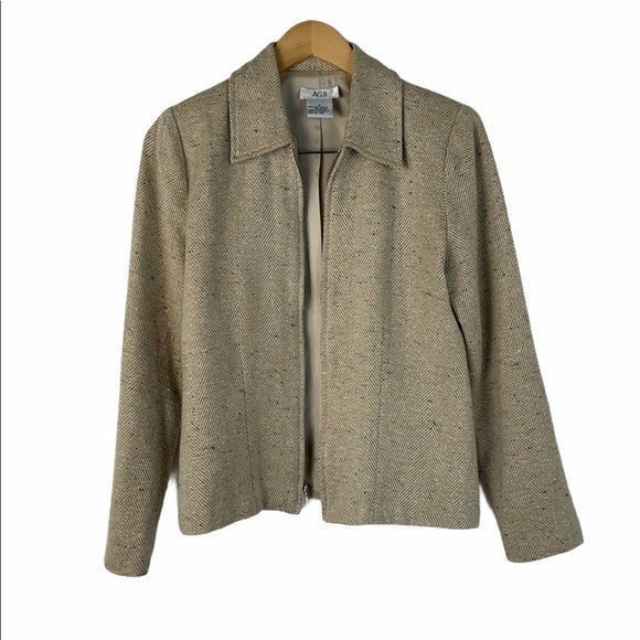 Stylish AGB Women Zip Front long sleeve Jacket size 6 Kj8D7Hr6x Online Shop